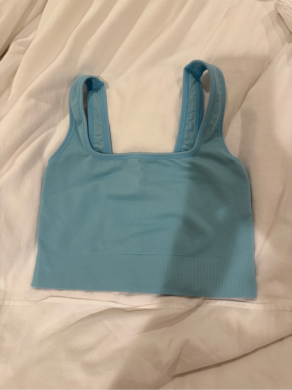 all in motion Teal Ribbed Athletic Crop Tank
